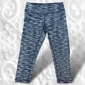 Zella Black Space-Dye Active Cropped Legging Size S